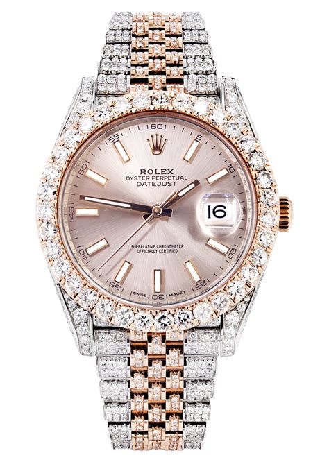 Rolex rose gold with diamonds